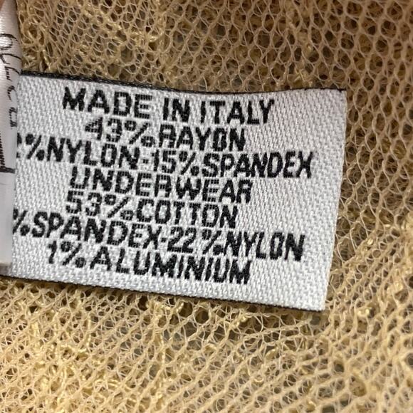 CHANEL Vintage 10 Tan Rayon Blend See Through Lace Sleeveless Dress Top - Picture 7 of 7